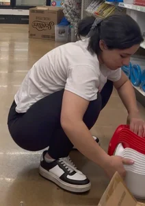 Cute Bare-Faced College PAWG with VPL on HEAVY ASS