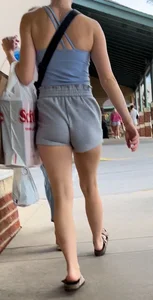 Sexy blonde with nice legs and nice ass (OC)