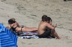 Ashley Tisdale in bikini on the beach in Malibu