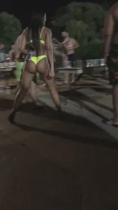Party girls in bikinis, thongs and swimsuits