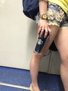 Teen JB Subway Candid - Lacey Shorts