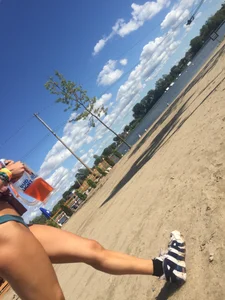 Cheeky girl and her friend at the beach (OC, First Post, Hope you guys like it)