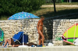 Nude beach and topless girls