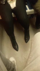 Legs in Tight Pants Public Train Creepshot