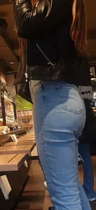 Various hot butts in tight jeans on the street and inside cafes, some teens too