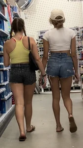 Jean shorts legs and booty 0710