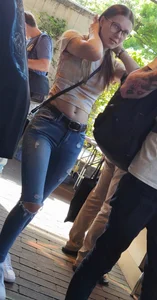 Slim girl has a nice tight ass
