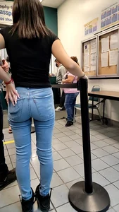Cutie in tight jeans