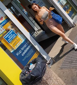 HOT INSANE tight teen shopping in ass-eating shorts