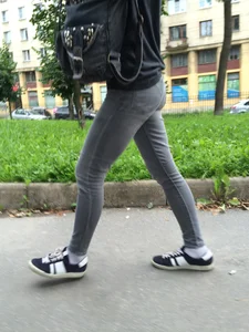 Cute Teen in Tight Jeans City Candid