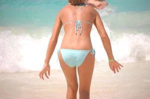 Various sexy candid girls in bikinis at the beach