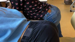sticking their bottoms out in class (by lvbottom)