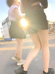 Girls in Skirts on the Street Candid Photos