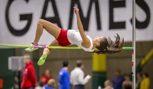 Canadian girls at an Alberta track and field tournament