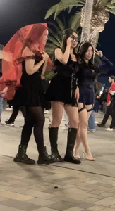 Asian baddie with great legs, heels and Cop costume