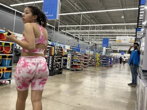 Public Beauties Series | PINK spanks on massive ass