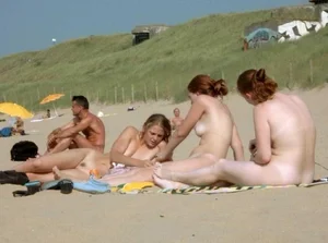 Nude beach and topless girls