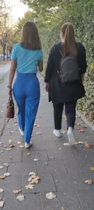 Milf in blue trousers