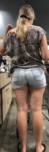 Understated blonde in a dress plus a PAWG in shorts 0111