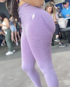Fitness trainer like body in leggings