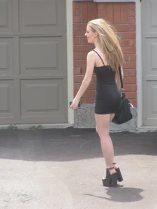 Tight black dress