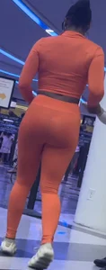 Black girl in orange