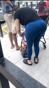Huge ass bbl latina vpl blue leggings