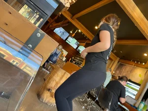 Sexy ass waitresses in yoga pants