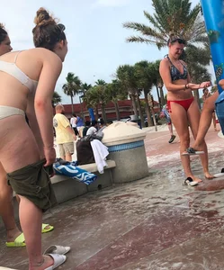 Beach shower hotties