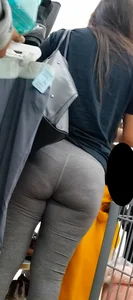 Milf VPL in Grey Leggings