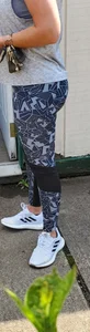Girl with a nice ass in patterned leggings