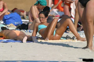 Beach voyeur babes in bikinis, thongs and topless