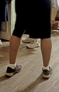 Candid Legs Closeup, Young Girl in a Long Skirt