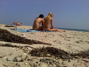 Nude beach and topless girls