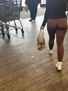 Return of the TIGHT Blue Leggings Blonde (This time in Burgandy)