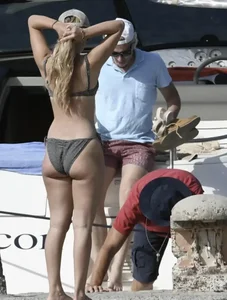 An Ultra-Hot Blonde Candid Girl in a Swimsuit, Amazing Ass