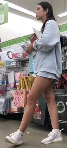 Short shorts running errands