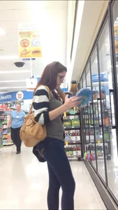 Tight jeans and shorts at the pharmacy