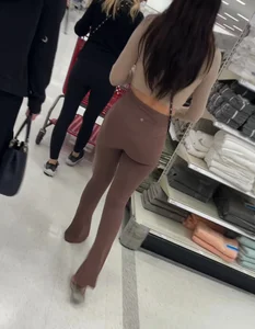 Hot college brunette in her brown lulus