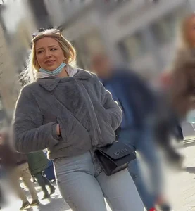 That was a good day - blonde cameltoe with braces