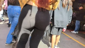 Latina with See Thru Leggings VTL Big Culo