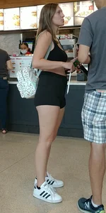 Black Spandex shorts cheeky