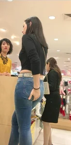 Hot Booty in Tight Blue Jeans and a Top