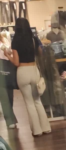Gray Leggings Ass