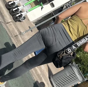 Tight ass found on the bus with slight VPL