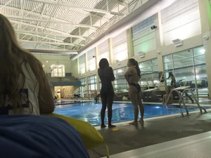 Hot girls at the swimming pool