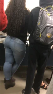 Chunky Candid Ass and Legs in Blue Tight Jeans Creepshot