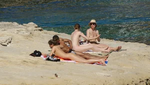 Nude beach and topless girls