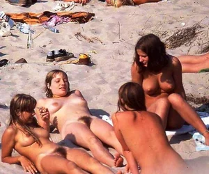 Nude beach and topless girls