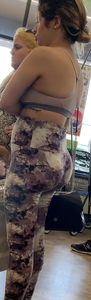 Latina with Fat Ass in Floral Leggings
